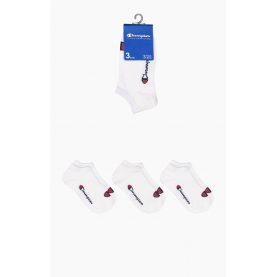 Champion Tennissocken (Baumwolle) Sneaker Schriftzug-Print weiss Herren - 3 Paar