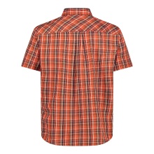 CMP Wanderhemd kurzarm mit Karomuster (UV-Schutz, Brusttasche) orange Herren