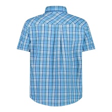CMP Wanderhemd kurzarm mit Karomuster (UV-Schutz, Brusttasche) hellblau Herren