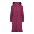 CMP Wintermantel Coat Fix Hood (Glanzeffekt, wattiert, warm) rubinrot Damen