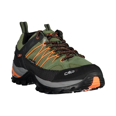CMP Wanderschuhe Rigel Low WP (Trekking, wasserdicht) grün/orange Herren