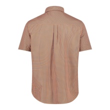 CMP Wanderhemd kurzarm mit Karomuster (UV-Schutz, Brusttasche) orange/reefblau Herren