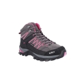CMP Wanderschuhe Rigel Mid WP (Trekking, wasserdicht) grau/pink Damen