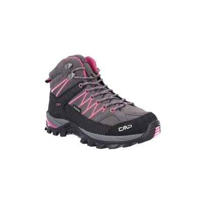 CMP Wanderschuhe Rigel Mid WP (Trekking, wasserdicht) grau/pink Damen