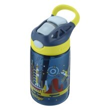 Contigo Trinkflasche Gizmo Flip Autospout (auslaufsicher mit Strohhalm) 420ml blau Kinder