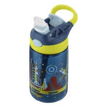 Contigo Trinkflasche Gizmo Flip Autospout (auslaufsicher mit Strohhalm) 420ml blau Kinder