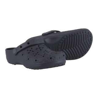 Crocs Sandale Classic Floral Cut Out Clog grau Damen