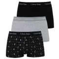 Calvin Klein Unterwäsche Boxershorts Low Rise Trunk (Baumwolle) mehrfarbig grau/schwarz Herren - 3 Stück