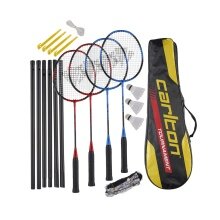 Carlton Badminton Tournament 4 Player Set (4x Schläger, 3x Bälle, 1x Netz, 1x Tasche)