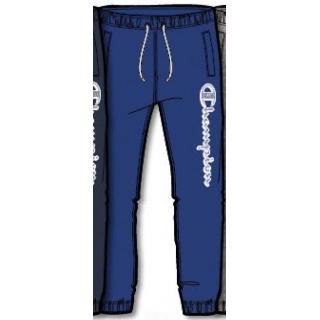 Champion Jogginghose (Baumwolle) Graphic Big Logo Print lang royalblau Kinder