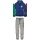Champion Trainingsanzug Graphic (Jacke&Hose aus Baumwolle) royalblau/grau Kinder