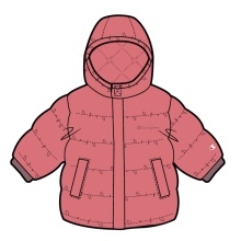 Champion Winterjacke mit Kapuze (kleiner Logo) pink Mädchen/Kleinkinder