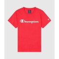 Champion Freizeit-Tshirt (Baumwolle) Crew mit Logo-Schriftzug rot Jungen