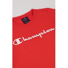 Champion Freizeit-Tshirt (Baumwolle) Crew mit Logo-Schriftzug rot Jungen