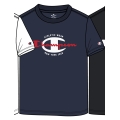 Champion Freizeit-Tshirt (Baumwolle) Crew Graphic Print dunkelblau Kinder