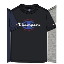 Champion Freizeit-Tshirt (Baumwolle) Crew Graphic Print 2023 schwarz Jungen