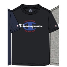 Champion Freizeit-Tshirt (Baumwolle) Crew Graphic Print schwarz Kinder