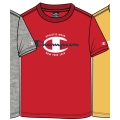 Champion Freizeit-Tshirt (Baumwolle) Crew Graphic Print rot Kinder