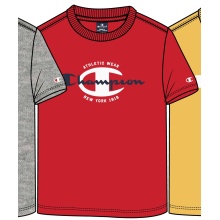 Champion Freizeit-Tshirt (Baumwolle) Crew Graphic Print 2023 rot Jungen