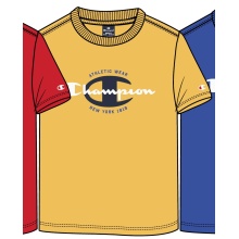 Champion Freizeit-Tshirt (Baumwolle) Crew Graphic Print gelb Kinder