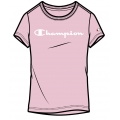 Champion Freizeit-Tshirt (Baumwolle) Classic Big Logo Schriftzug pink Mädchen