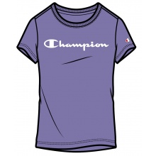 Champion Freizeit-Tshirt (Baumwolle) Classic Big Logo Schriftzug violett Mädchen