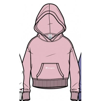 Champion Freizeit Kapuzenpullover (Baumwoll Hoodie) kleiner Schriftzug Print pink Mädchen