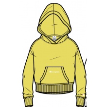 Champion Freizeit Kapuzenpullover (Baumwoll Hoodie) kleiner Schriftzug Print gelb Mädchen