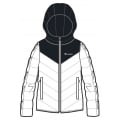 Champion Steppjacke mit Kapuze (gefüttert, warm, winddicht) weiss/schwarz Mädchen