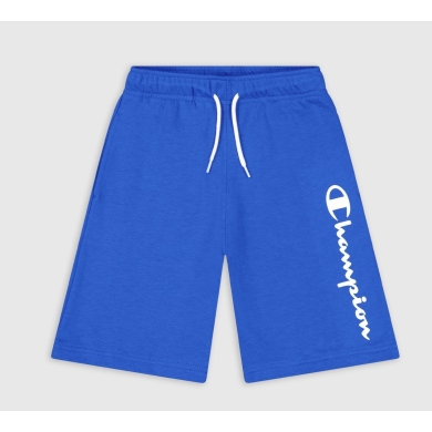 Champion Freizeithose (Baumwolle) Bermuda mit Logo-Schriftzug kurz royalblau Jungen