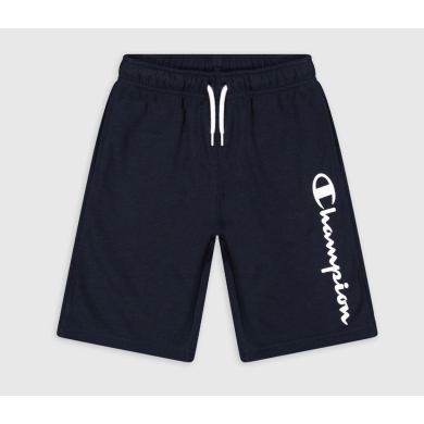 Champion Freizeithose (Baumwolle) Bermuda mit Logo-Schriftzug kurz navyblau Jungen