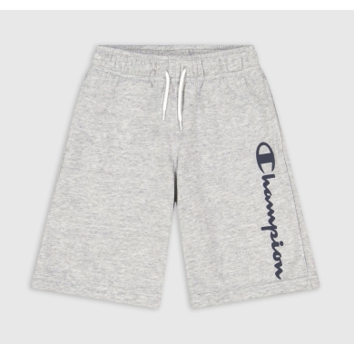Champion Freizeithose (Baumwolle) Bermuda mit Logo-Schriftzug kurz hellgrau Jungen