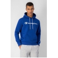 Champion Kapuzenpullover (Hoodie) aus Baumwollfleece Big Logo Print royalblau/weiss Herren