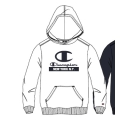 Champion Kapuzenpullover (Fleece Baumwoll-Hoodie) mit New York-Logo weiss Jungen