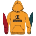 Champion Kapuzenpullover (Fleece Baumwoll-Hoodie) mit New York-Logo gelb Kinder