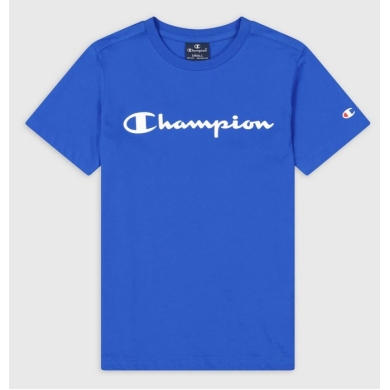 Champion Freizeit-Tshirt (Baumwolle) Crew mit Logo-Schriftzug royalblau Jungen
