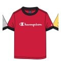 Champion Freizeit-Tshirt (Baumwolle) Crew Ringer mit Logo-Schriftzug 2023 rot Jungen