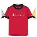 Champion Freizeit-Tshirt (Baumwolle) Crew Ringer mit Logo-Schriftzug rot Kinder