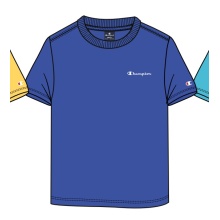 Champion Freizeit-Tshirt (Baumwolle) Crew mit Kleinen-Logo-Schriftzug royalblau Jungen