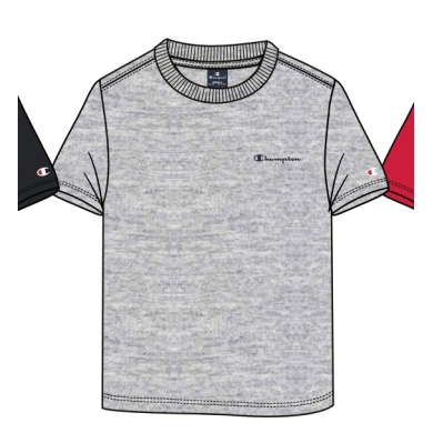 Champion Freizeit-Tshirt (Baumwolle) Crew mit Kleinen-Logo-Schriftzug 2023 hellgrau Jungen