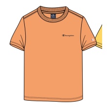 Champion Freizeit-Tshirt (Baumwolle) Crew mit Kleinen-Logo-Schriftzug orange Jungen