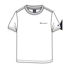 Champion Freizeit-Tshirt (Baumwolle) Crew mit Kleinen-Logo-Schriftzug 2023 weiss Jungen