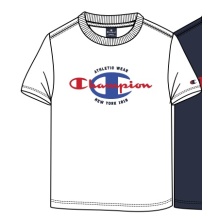 Champion Freizeit-Tshirt (Baumwolle) Crew Graphic Print 2023 weiss Jungen
