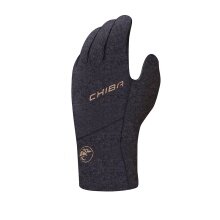 Chiba Winter-Fahrradhandschuhe All Natural Glove Warm (Oberhand aus warmen Walkstoff) schwarz - 1 Paar