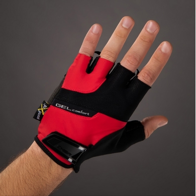 Chiba Fahrrad-Handschuhe Gel Comfort rot - 1 Paar
