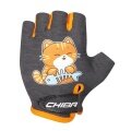 Chiba Fahrrad Handschuhe Cool Cat grau Kinder - 1 Paar