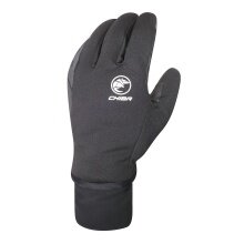 Chiba Winter-Fahrradhandschuhe Ice II (Oberhand aus winddichtem Softshell) schwarz - 1 Paar