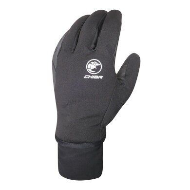 Chiba Winter-Fahrradhandschuhe Ice II (Oberhand aus winddichtem Softshell) schwarz - 1 Paar
