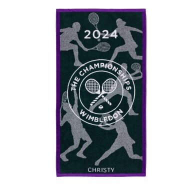 Christy Duschtuch Wimbledon Champ Towel 2024 grün 133x70cm