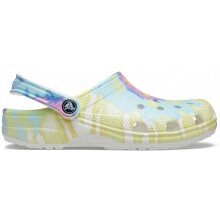 Crocs Sandale Classic Tie-Dye Graphic Clog weiss/multi Herren/Damen - 1 Paar